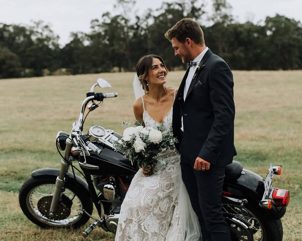 Real Bride Courtney in the Rosa Gown Grace Loves Lace US Real Bride Courtney in the Rosa Gown Grace Loves Lace US