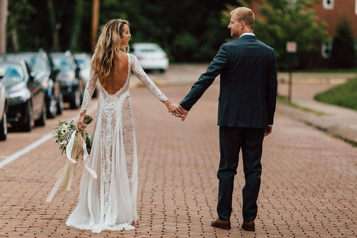 Real Bride Amber in the Inca Gown Grace Loves Lace US Real Bride Amber in the Inca Gown Grace Loves Lace US