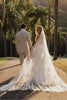 Bride in the Grace Loves Lace long Fleur Veil