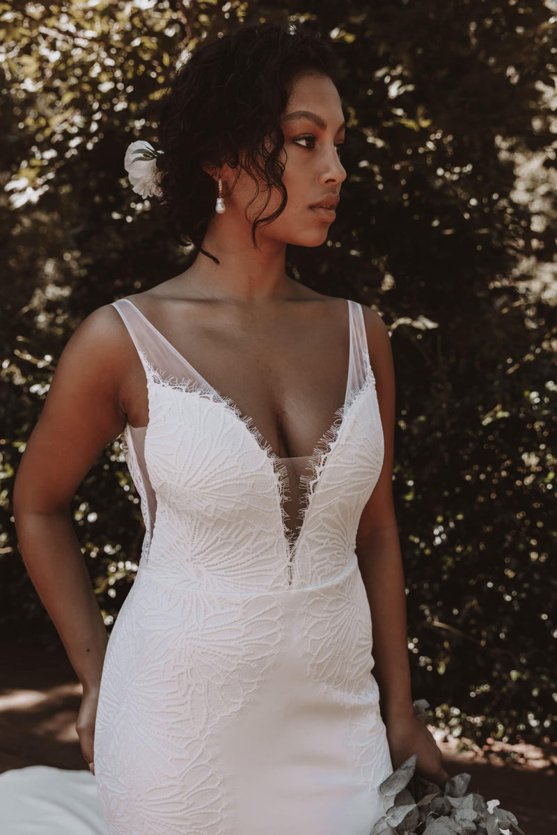 Lena | Crepe Wedding Dress Grace Loves Lace US Lena | Crepe Wedding Dress Grace Loves Lace US