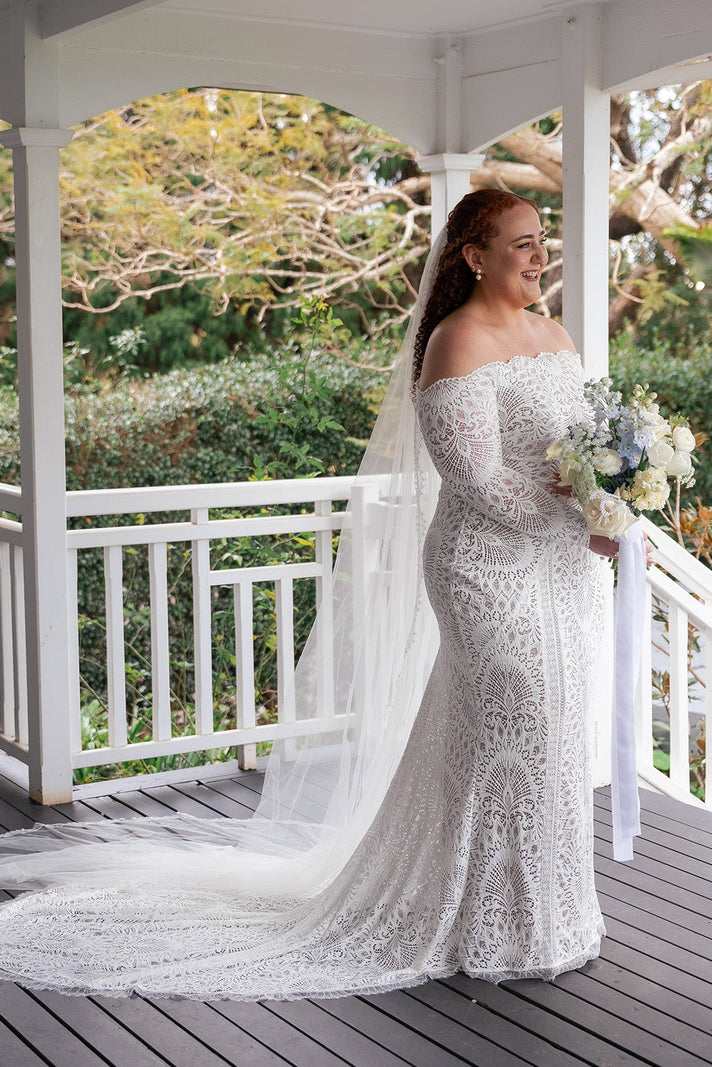 grace loves lace nathalia dress Chad & Davi in the Nathalia Gown Grace Loves Lace US