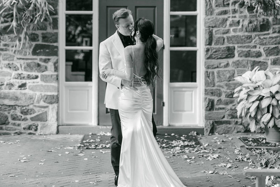 Conor and Kimya in the Zsa Zsa Gown
