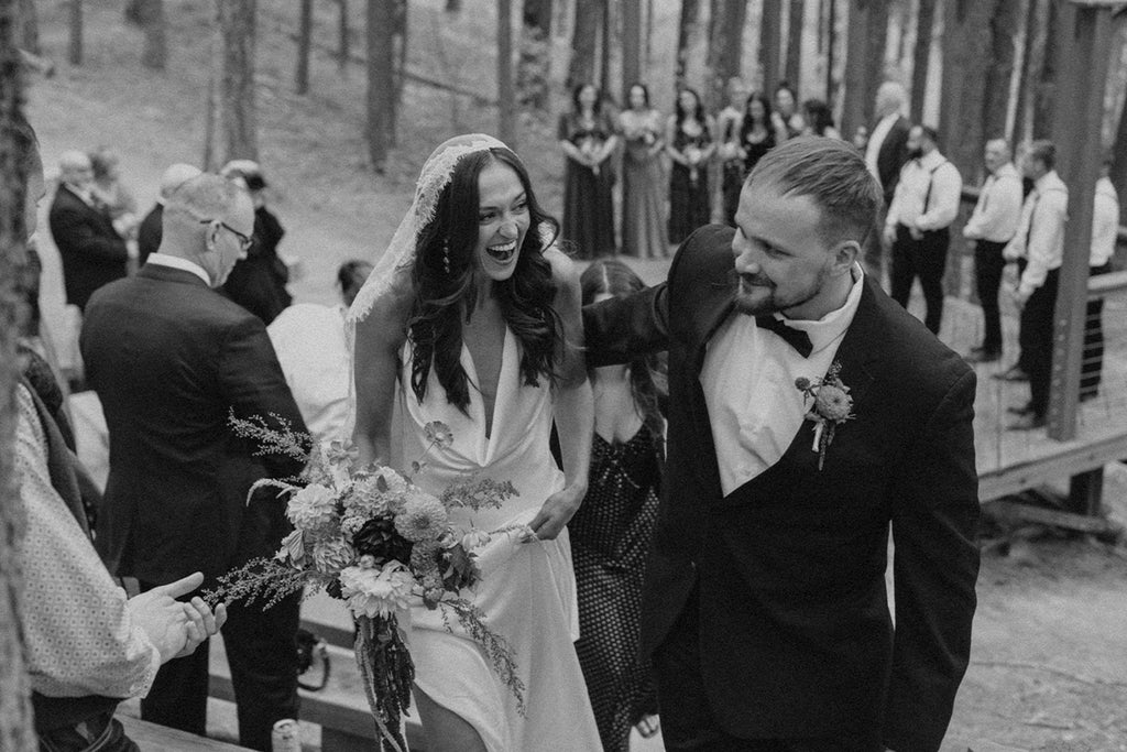 Mikaila and Hayes in the Suki Gown