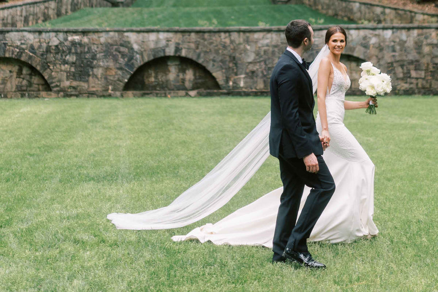 Peter & Bailey in the Lena Gown