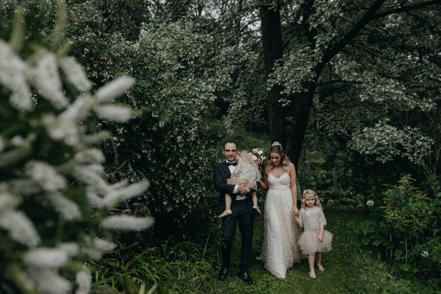 Chris & Nicole in the Menha Gown