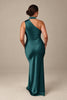 Teal Bridesmaids dress with high neck_L_