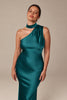 Teal Bridesmaids dress with high neck_L_