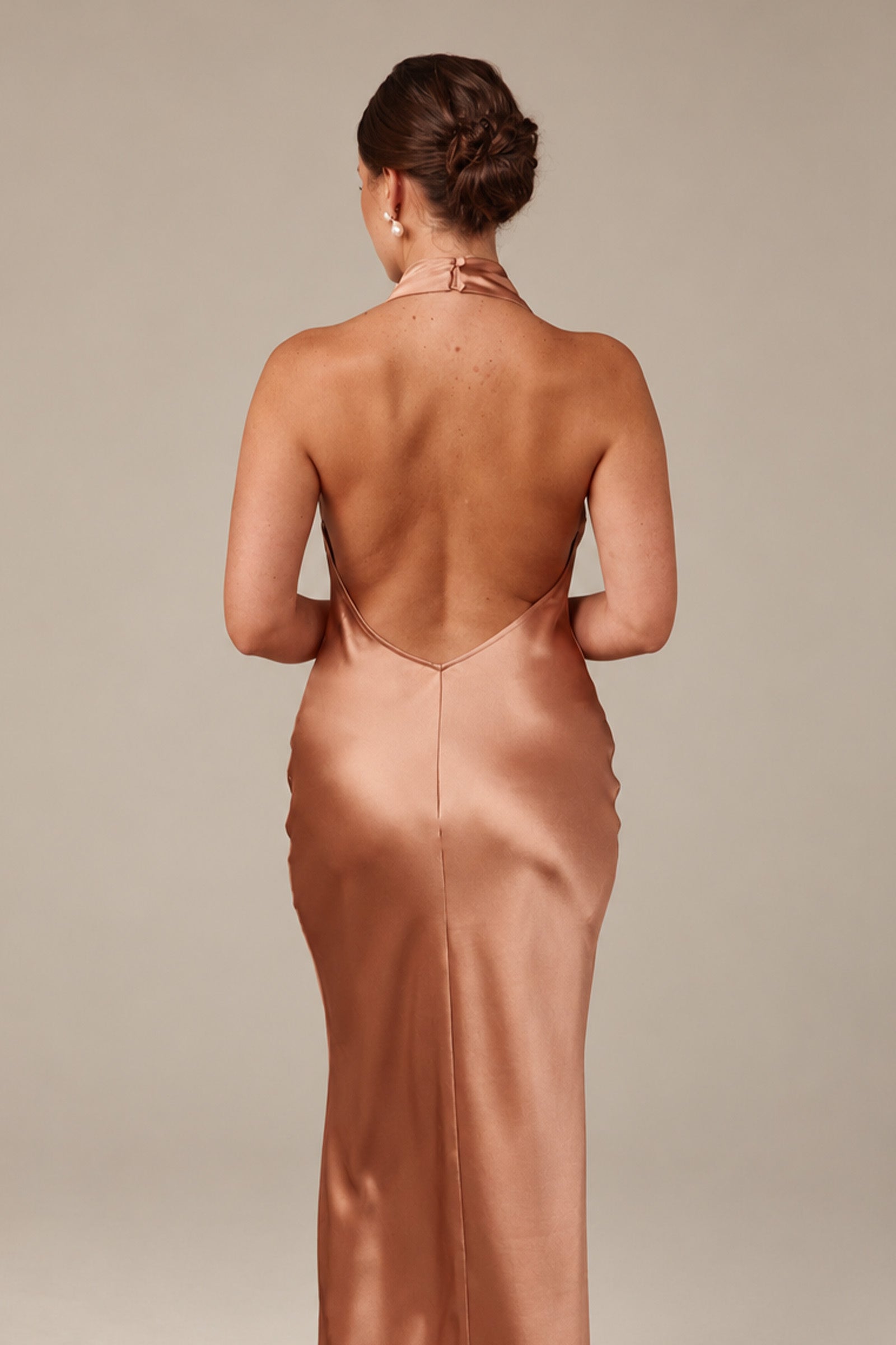 Rose gold plunge neck bridesmaids dress_L_