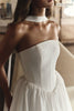 Close up of the Sunday Wedding Gown in Taffeta Material