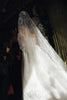 Bold lace mantilla veil