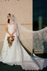 Bold lace mantilla veil