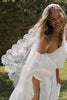 Mantilla Veil with Wedding Dress