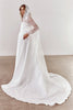 Mantilla Veil with lace detailing and Wedding Dress