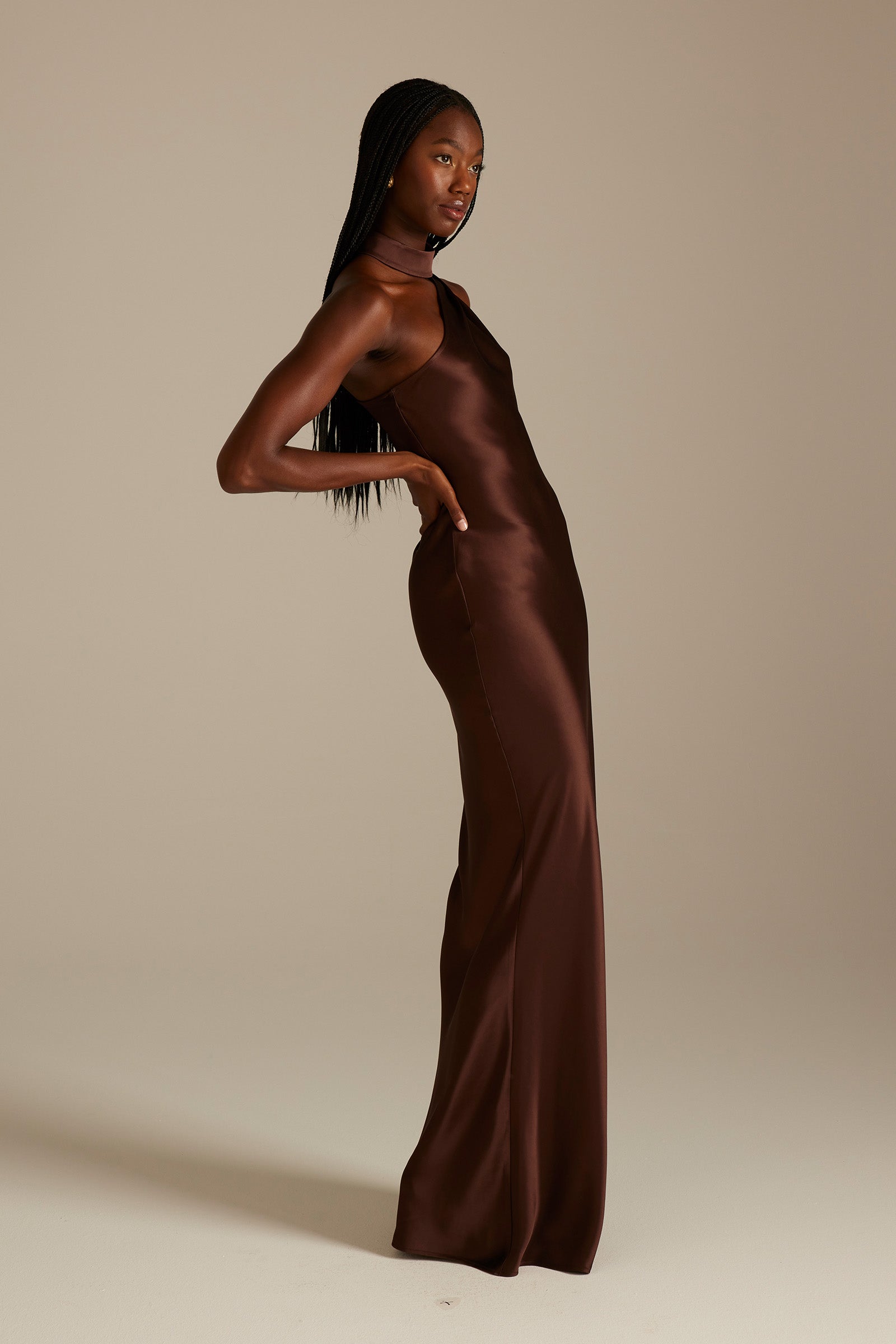 Satin Bridesmaid Dress Prom Dress Brown XXXL Billie Espresso by Grace Loves Lace Satin Bridesmaid Dress Prom Dress Brown XXXL Billie Espresso by Grace Loves Lace