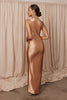 Satin rose gold bridesmaid dress_XS_