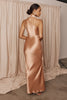 Satin rose gold bridesmaid dress_XS_