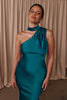 Teal one shoulder bridesmaid dress_L_