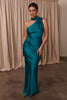 Teal one shoulder bridesmaid dress_L_