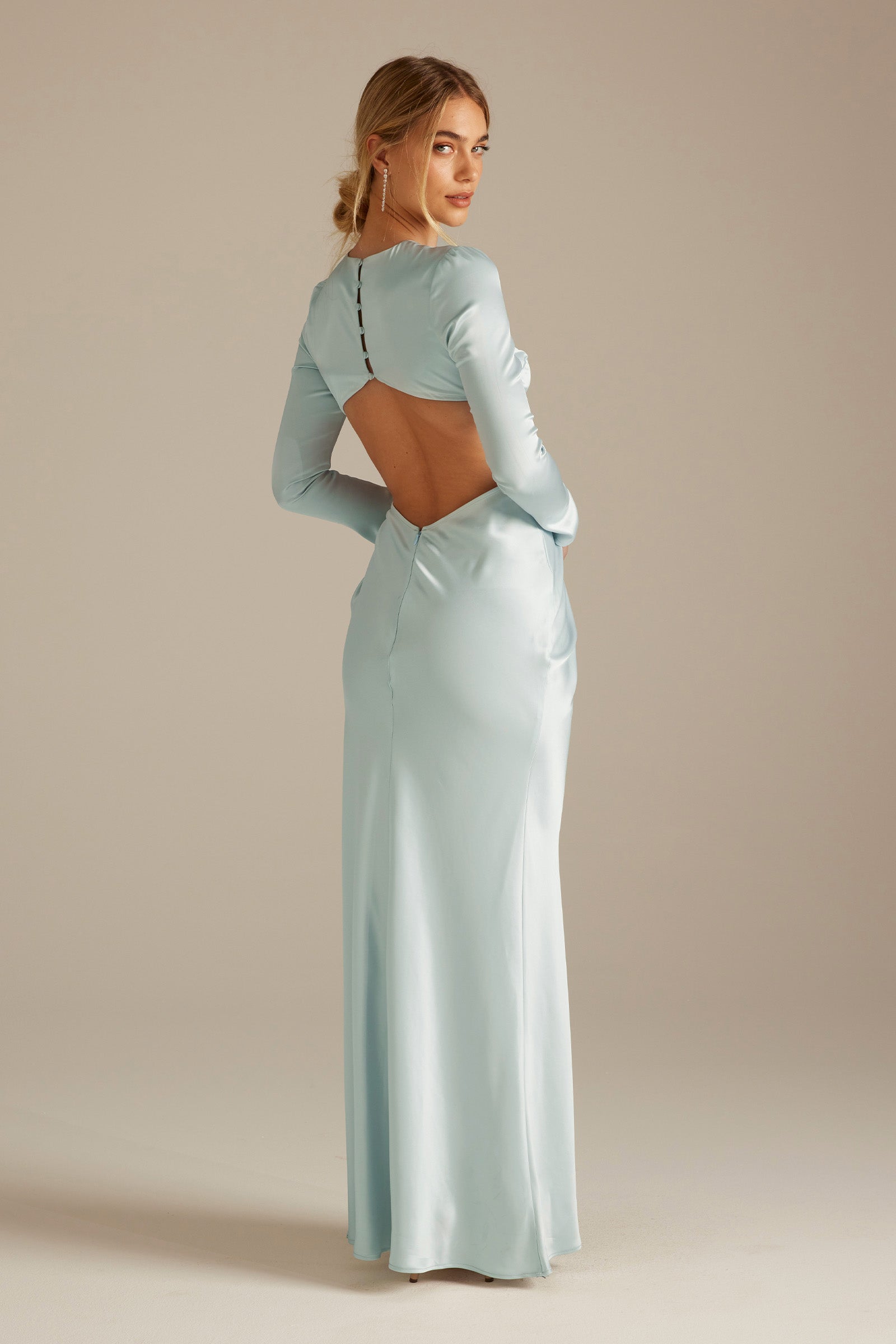 Satin Bridesmaid Dress Prom Dress Light Blue M Blake Ice Blue by Grace Loves Lace Satin Bridesmaid Dress Prom Dress Light Blue M Blake Ice Blue by Grace Loves Lace