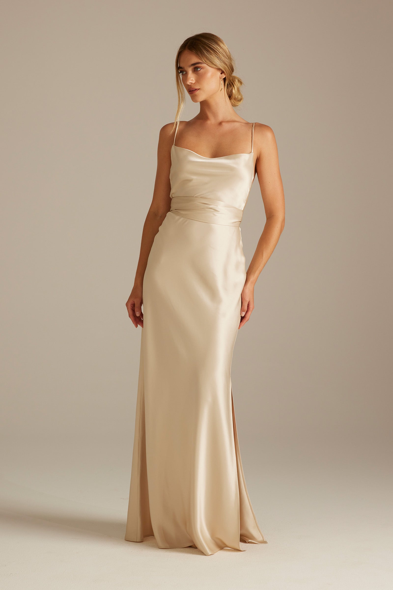 Satin Bridesmaid Dress Prom Dress Champagne M Cameron Champagne by Grace Loves Lace Satin Bridesmaid Dress Prom Dress Champagne M Cameron Champagne by Grace Loves Lace