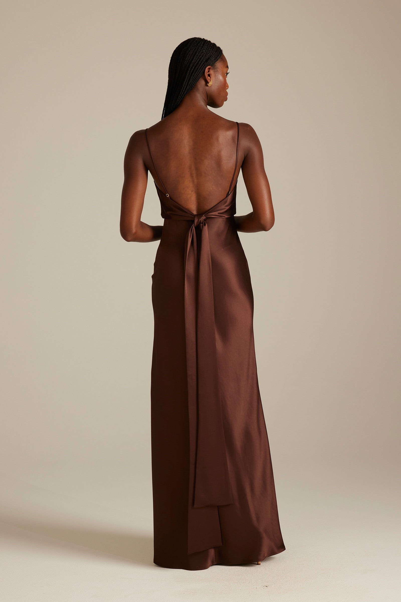 Satin Bridesmaid Dress Prom Dress Brown XL Cameron Espresso by Grace Loves Lace Satin Bridesmaid Dress Prom Dress Brown XL Cameron Espresso by Grace Loves Lace