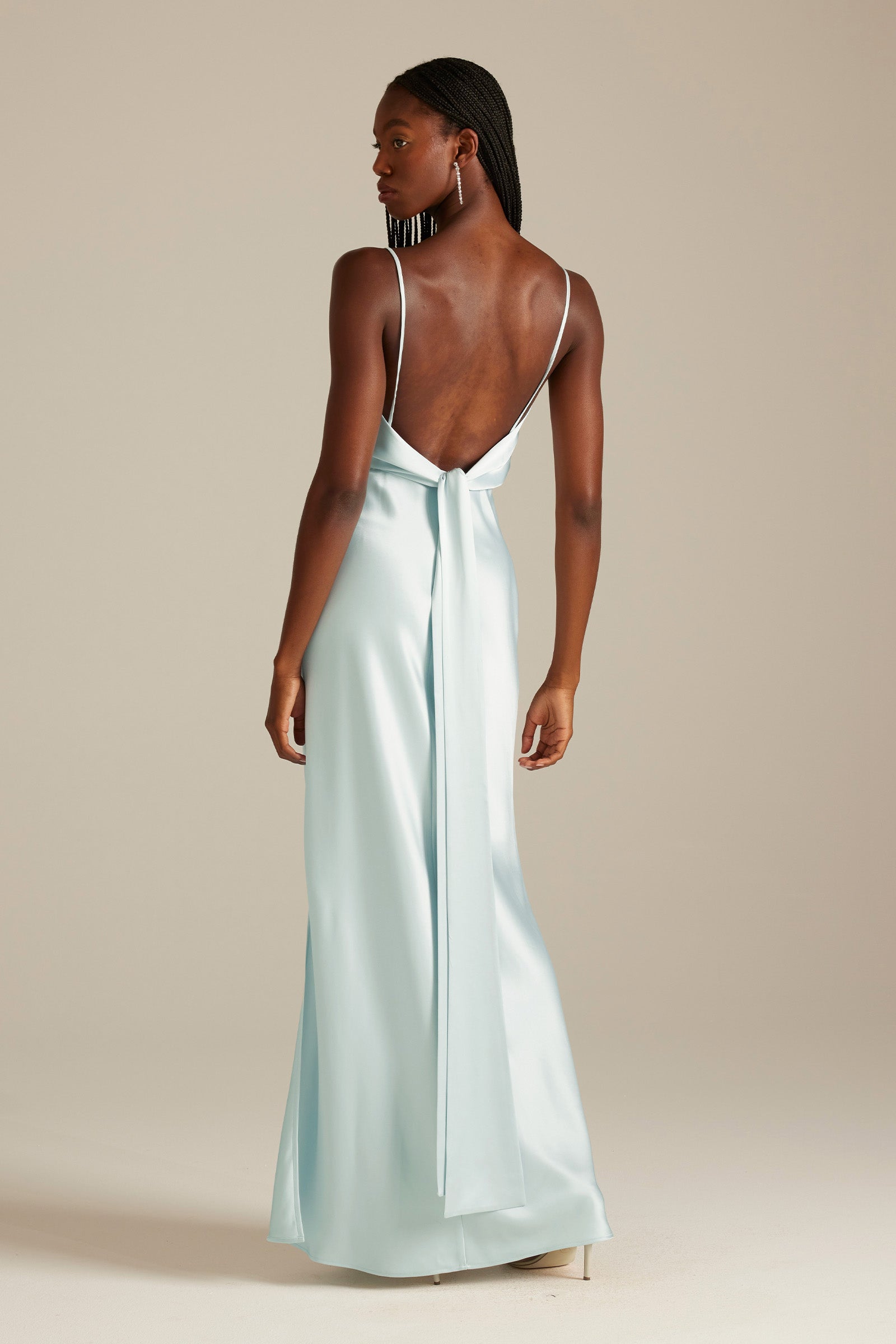 Satin Bridesmaid Dress Prom Dress Light Blue XS Cameron Ice Blue by Grace Loves Lace Satin Bridesmaid Dress Prom Dress Light Blue XS Cameron Ice Blue by Grace Loves Lace
