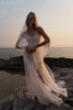 Embroidered Floral Wedding Veil with strapless wedding dress