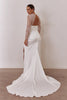 Long Sleeve Lace Bodysuit with open back paired with a wedding dress_L_
