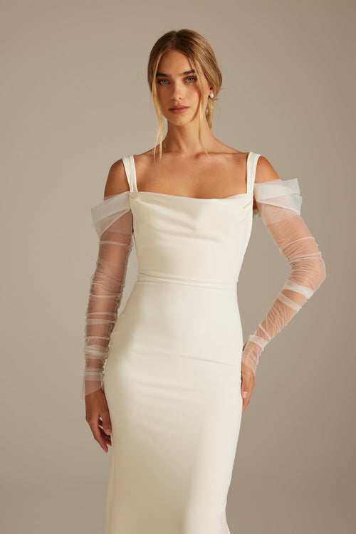 Grace | Crepe Fit & Flare Wedding Dress XL Grace | Crepe Fit & Flare Wedding Dress XL