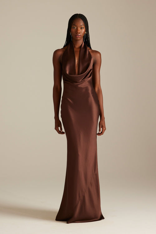 Satin Bridesmaid Dress Prom Dress Brown XXXL Billie Espresso by Grace Loves Lace Satin Bridesmaid Dress Prom Dress Brown XXXL Billie Espresso by Grace Loves Lace