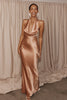 Halter neck rose gold bridesmaid dress_XS_