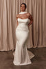 Strapless satin wedding dress_L_