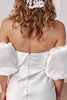 Off-shoulder wedding dress with puff sleeves_XS_
