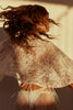 Beaded Sparkly Wedding Shawl paired with sheer lace skirt