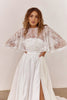 Beaded Sparkly Wedding Shawl with strapless wedding dress