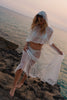 Beaded Sparkly Wedding Shawl with sheer skirt