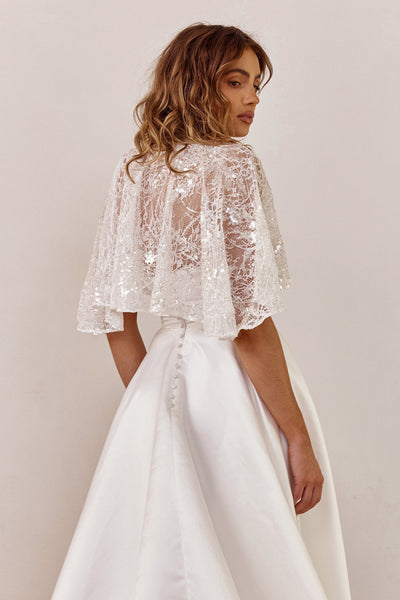 lovedrobe embroidered cape dress Mira