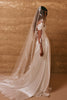 Embroidered floral veil