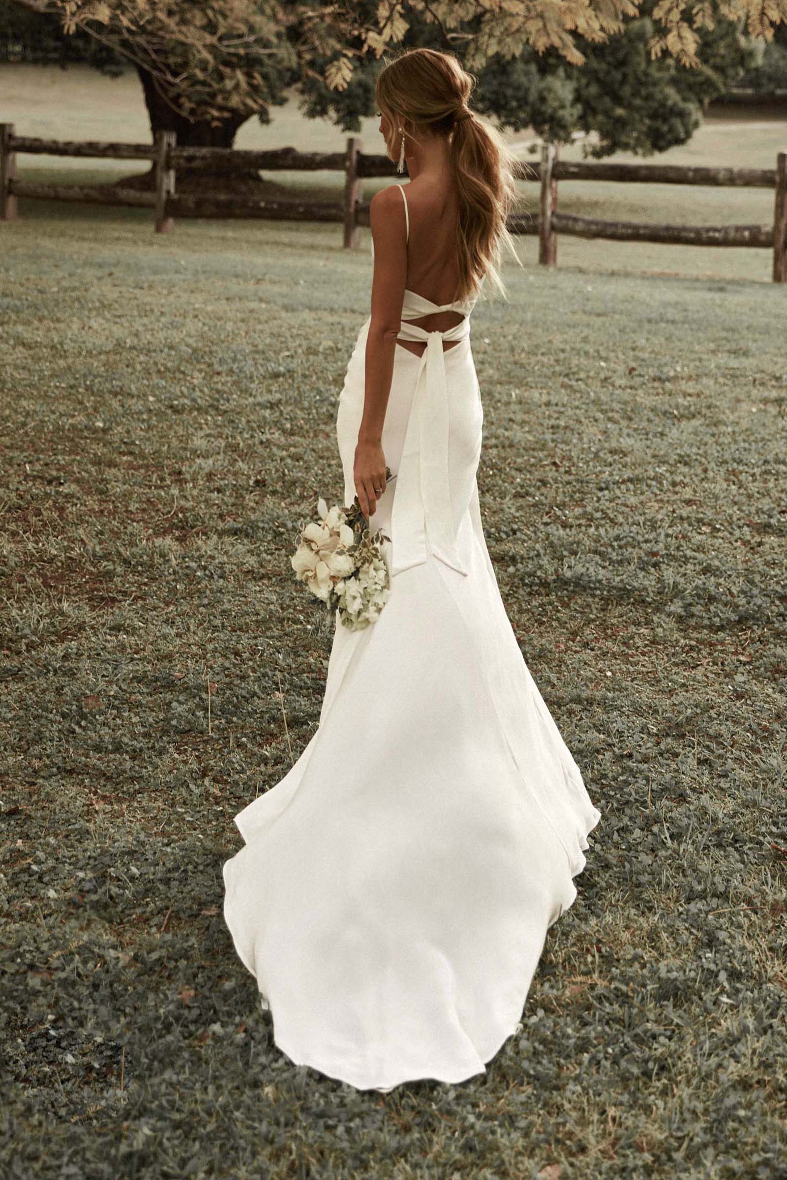 Bella Wedding Dress  Silk Bridal Gown – Grace Loves Lace US