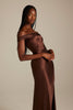 Kai Off the Shoulder Espresso Brown Bridesmaids Dress_XS_