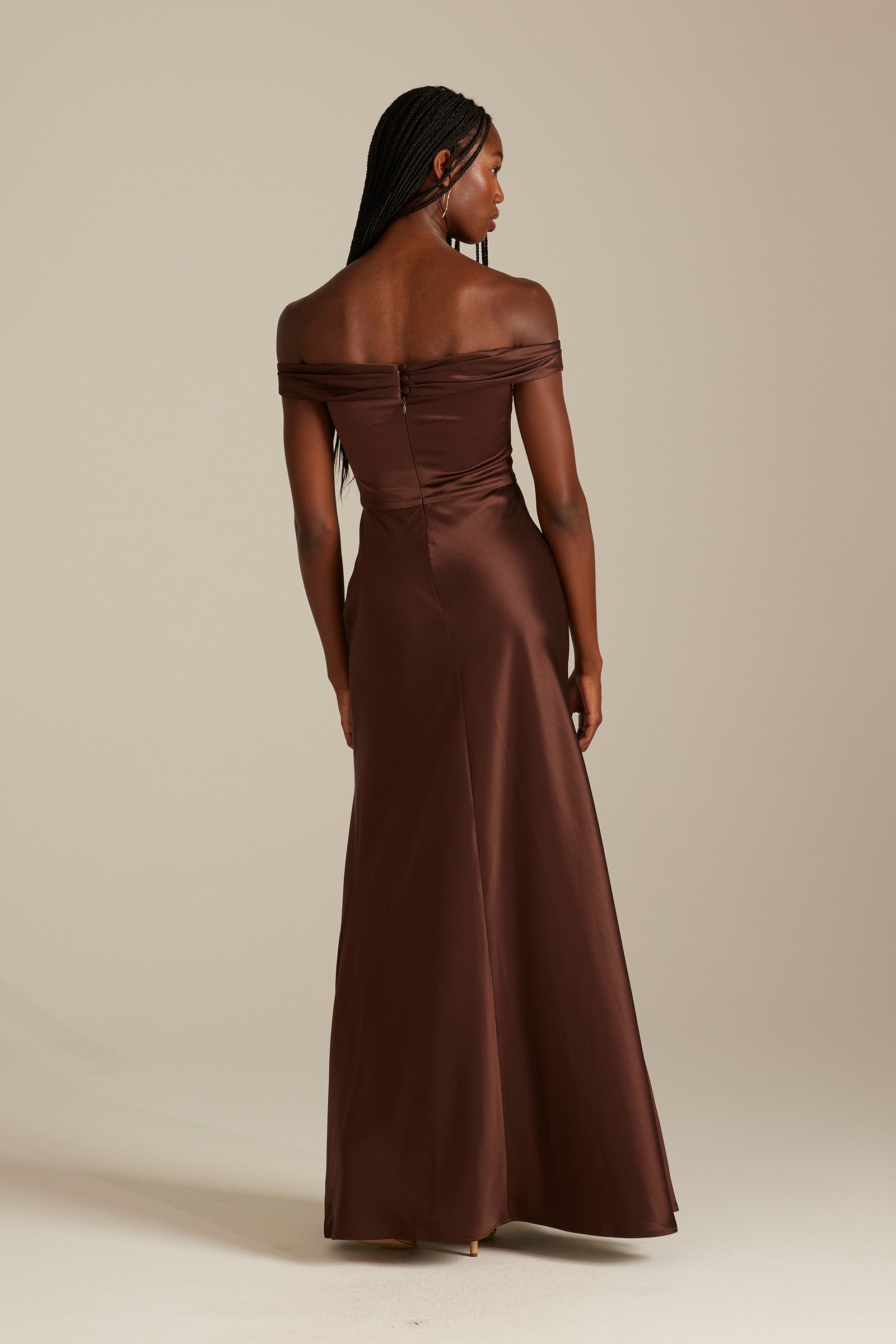 Satin Bridesmaid Dress Prom Dress Brown XL Kai Espresso by Grace Loves Lace Satin Bridesmaid Dress Prom Dress Brown XL Kai Espresso by Grace Loves Lace