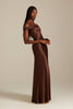 Kai Off the Shoulder Espresso Brown Bridesmaids Dress_XS_