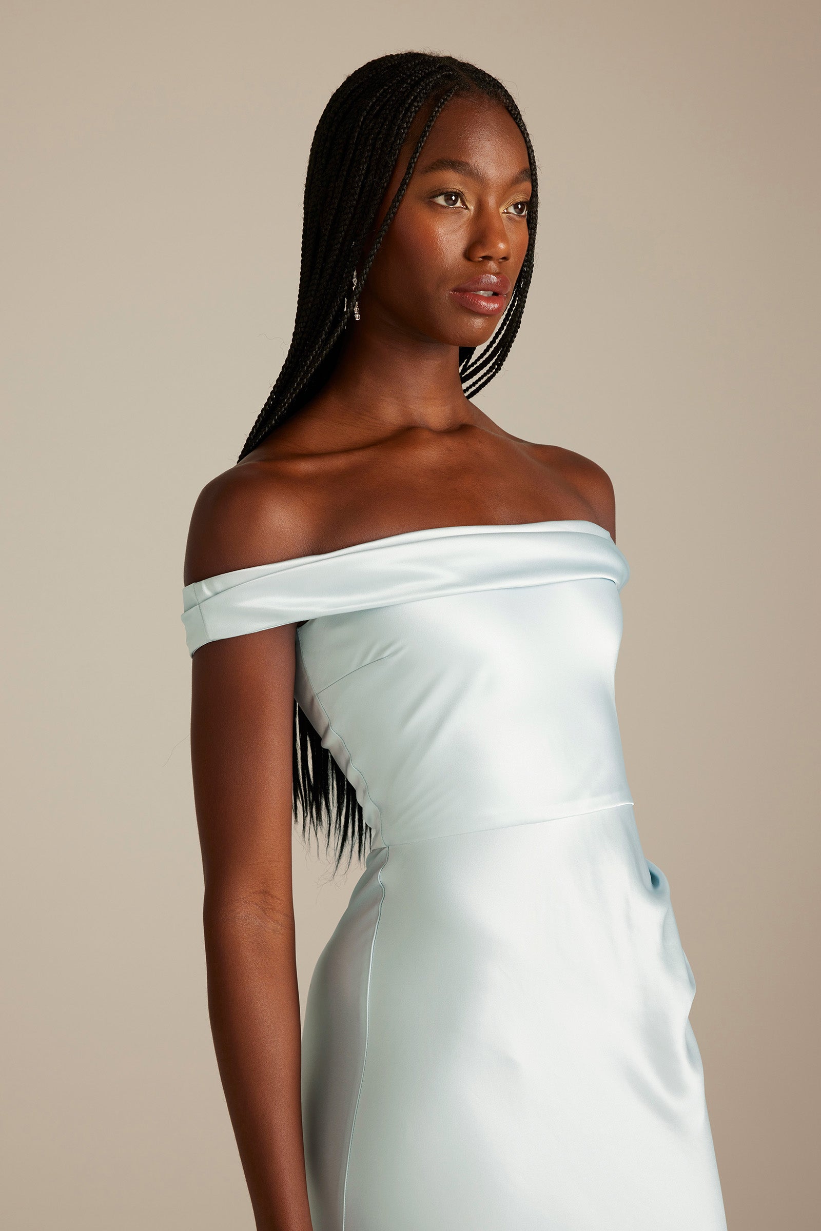 Kai Off the Shoulder Blue Bridesmaids Dress_XS_