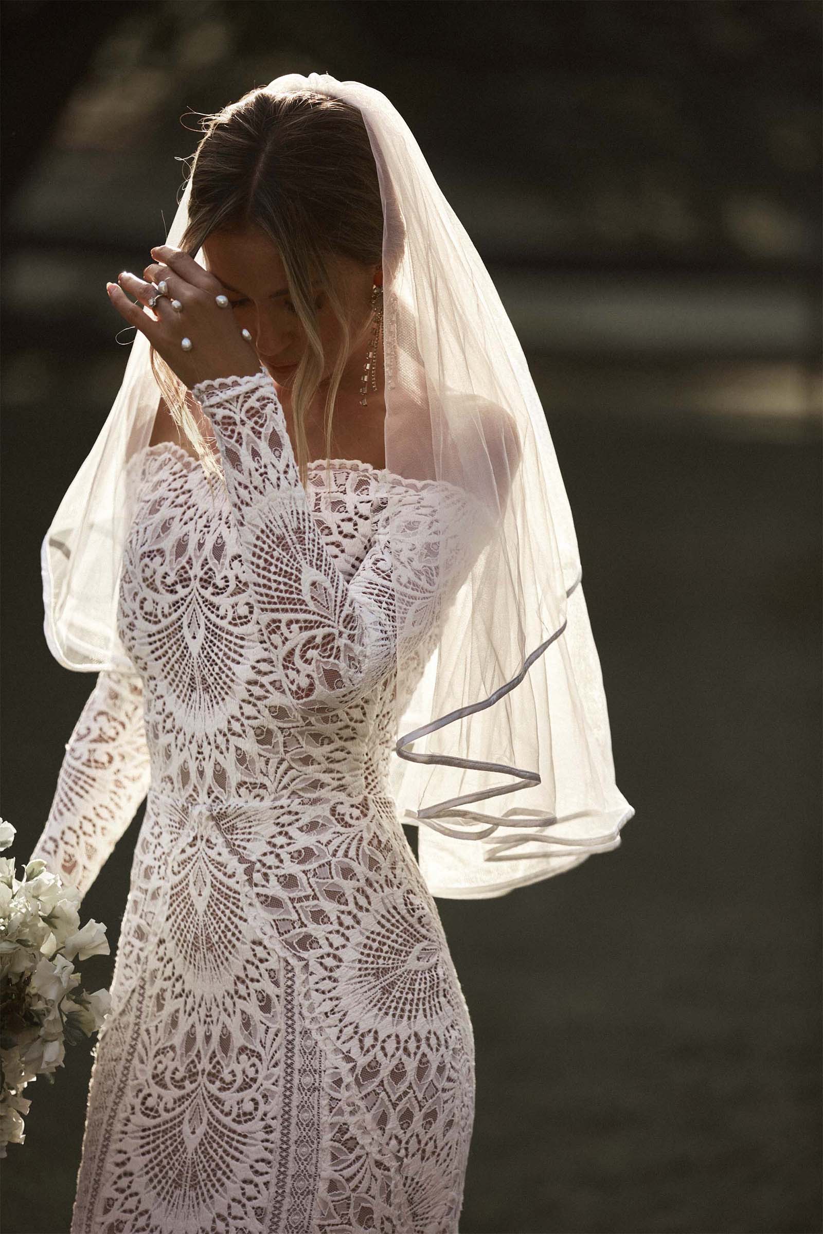 Nathalia | Lace Off the Shoulder Wedding Dress S / Ivory / Ivory Nathalia | Lace Off the Shoulder Wedding Dress S / Ivory / Ivory