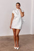 Short wedding dress with a high neck_L_