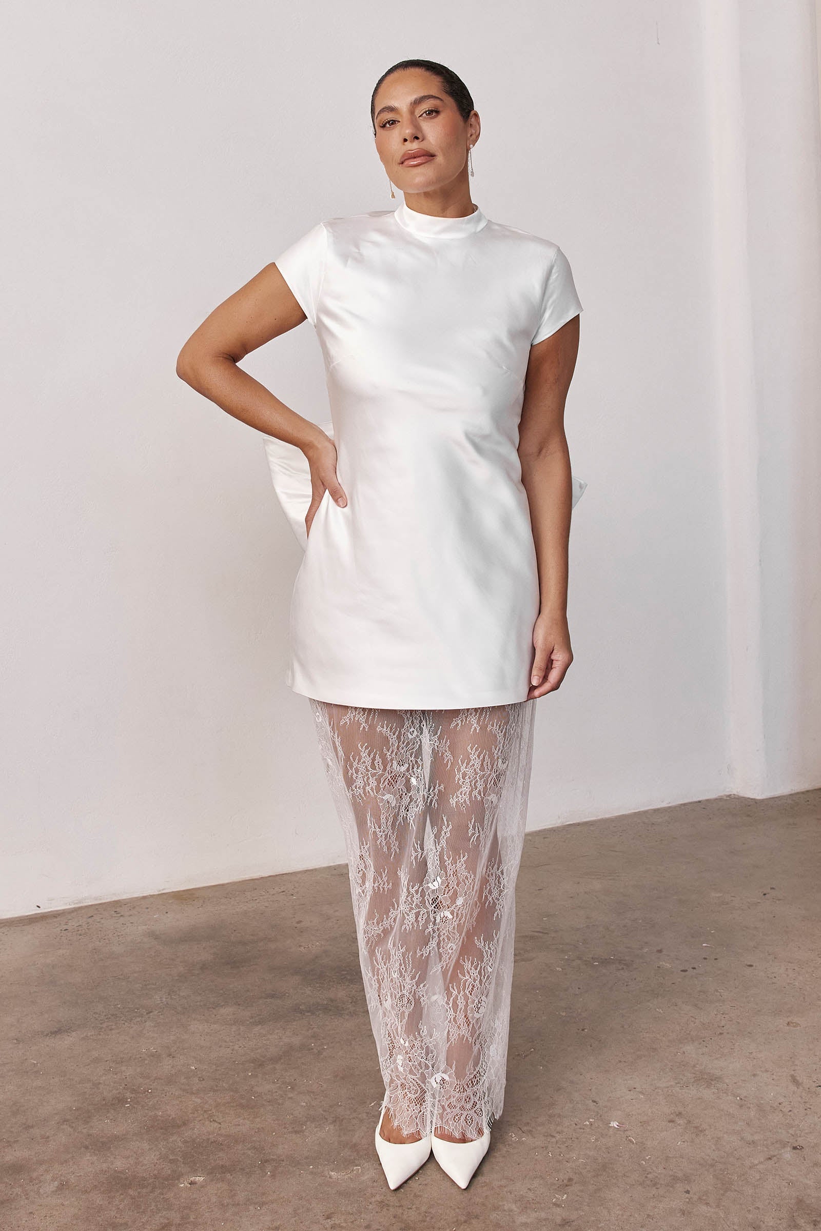 grace loves lace short dress Sateen