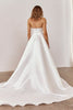 Strapless satin wedding dress_XS_