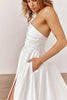 Strapless satin wedding dress_XS_