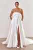 Strapless satin A-Line wedding dress_L_