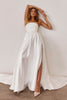 Strapless satin wedding dress_XS_